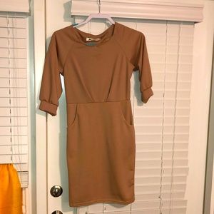 Tan mini dress